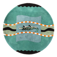 Alfombra para niños redondo  - 200 x 200 cm - azul