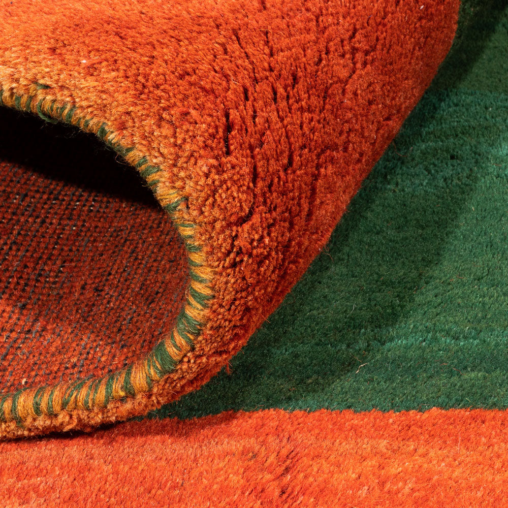 Alfombra Gabbeh - Indus cuadrado  - 205 x 196 cm - verde