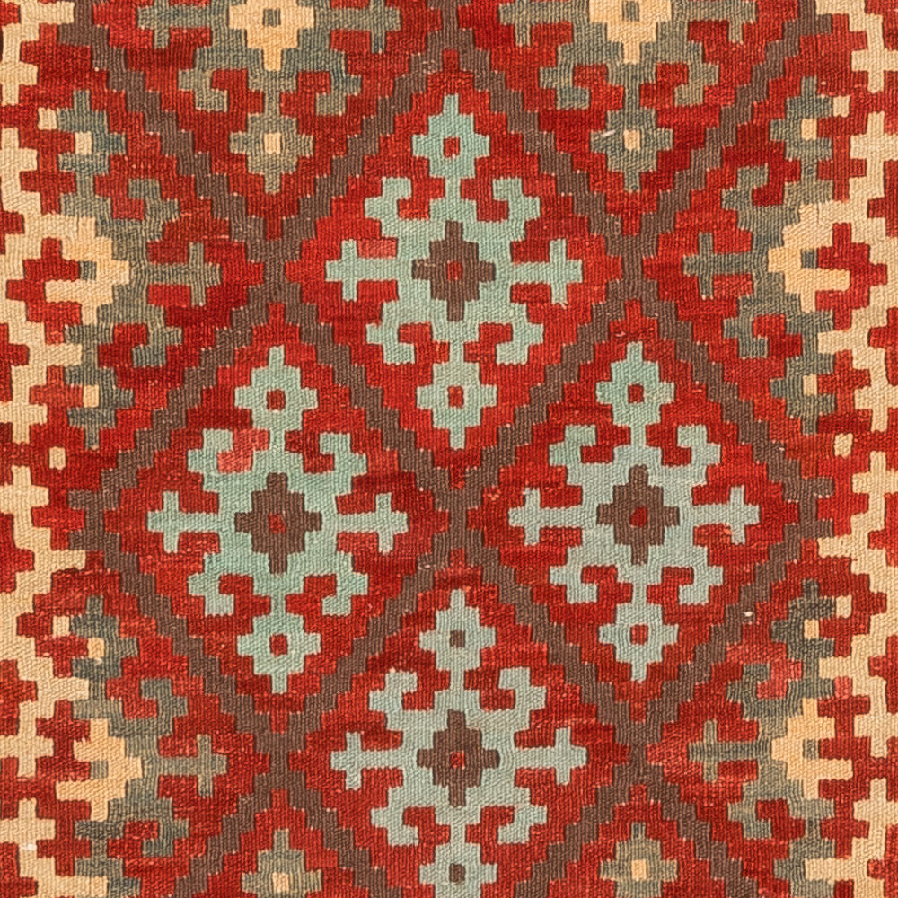 Alfombra de pasillo Alfombra Kelim - Splash - 203 x 110 cm - rojo