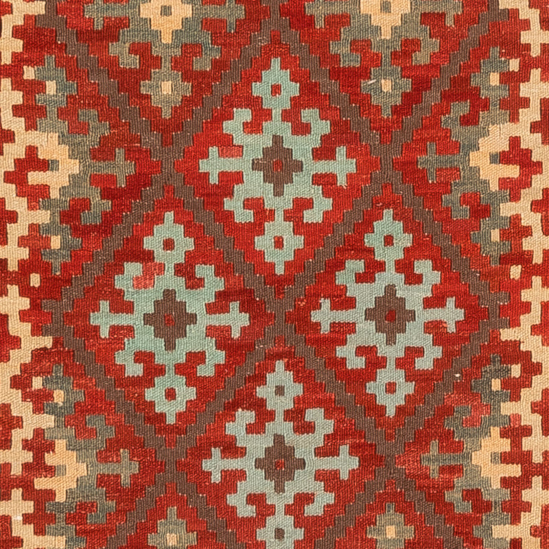Alfombra de pasillo Alfombra Kelim - Splash - 203 x 110 cm - rojo