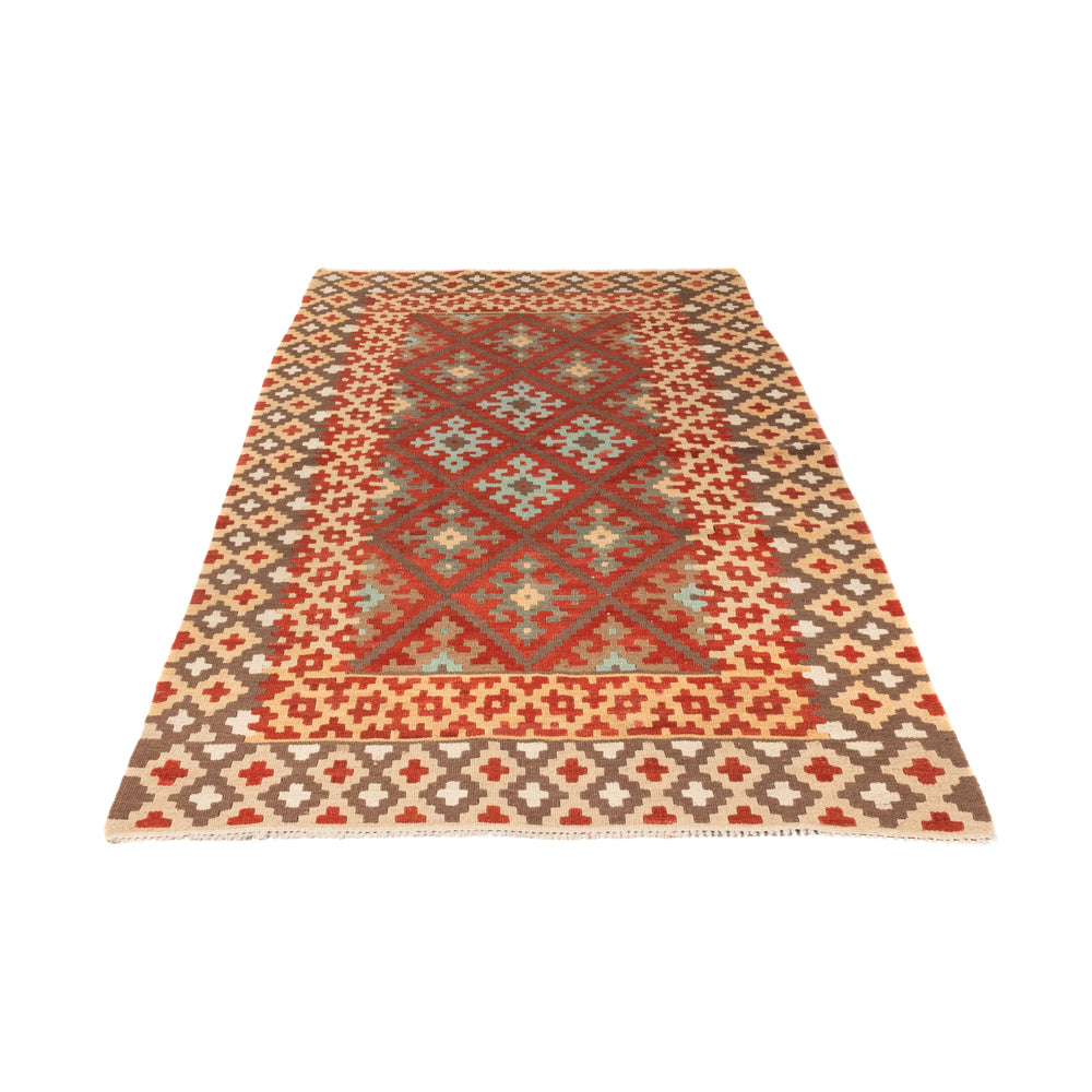 Alfombra de pasillo Alfombra Kelim - Splash - 203 x 110 cm - rojo