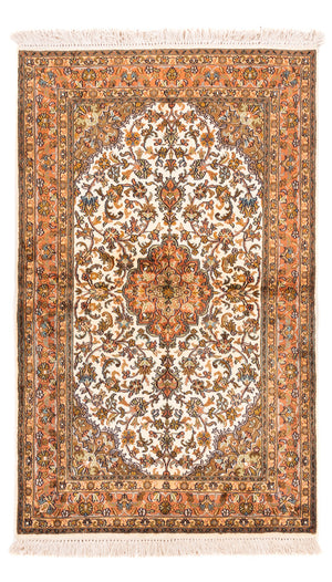 Alfombra de seda - Seda de Cachemira - 149 x 95 cm - beige