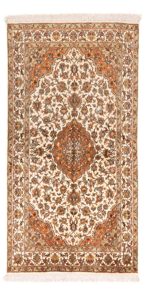 Alfombra de seda - Seda de Cachemira - 168 x 95 cm - beige