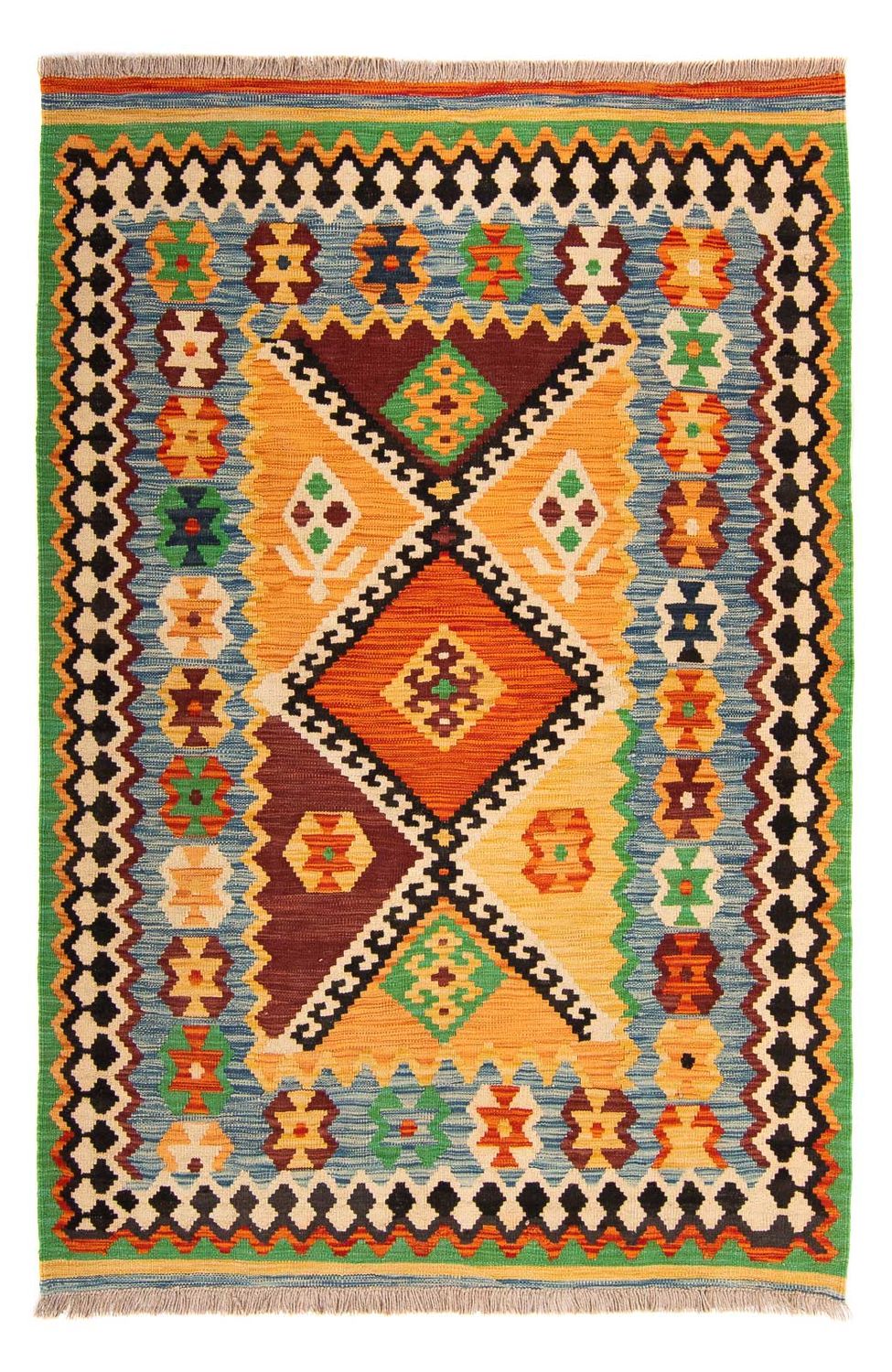 Alfombra Kelim - Splash - 178 x 127 cm - multicolor