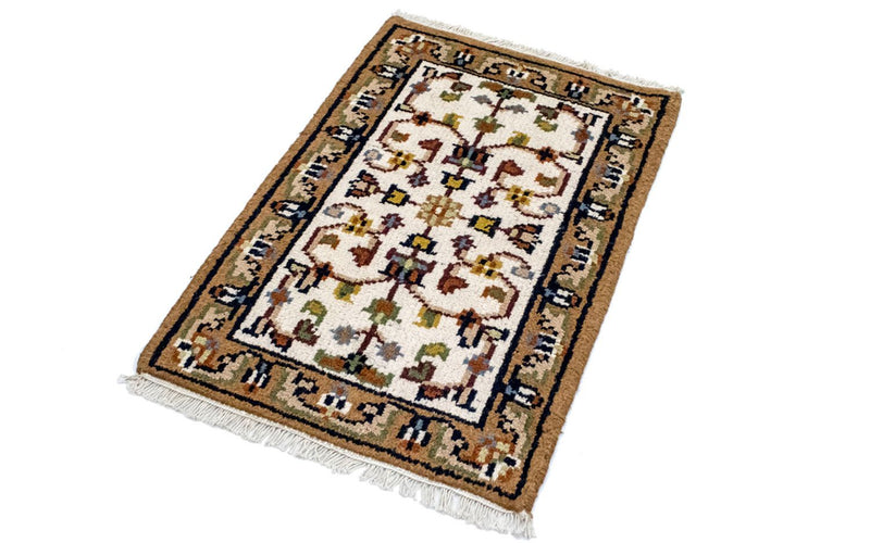Alfombra oriental - 90 x 60 cm - beige