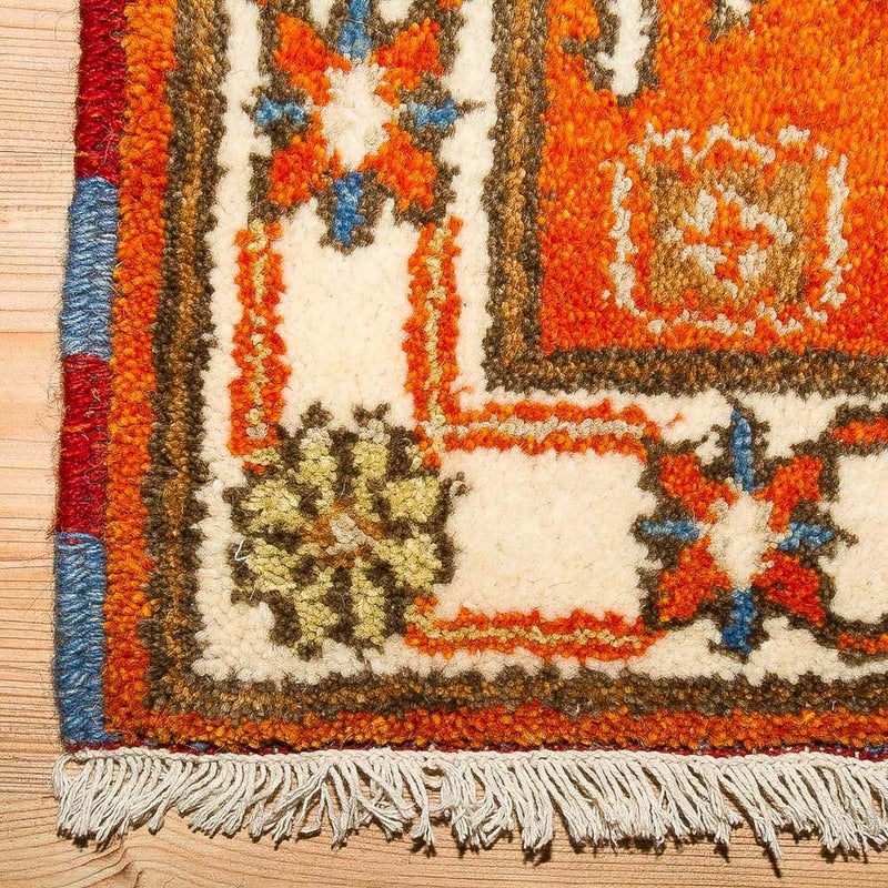 Alfombra oriental - 93 x 64 cm - naranja