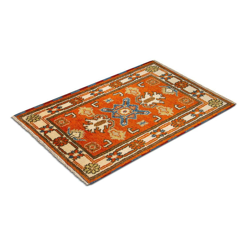 Alfombra oriental - 93 x 64 cm - naranja