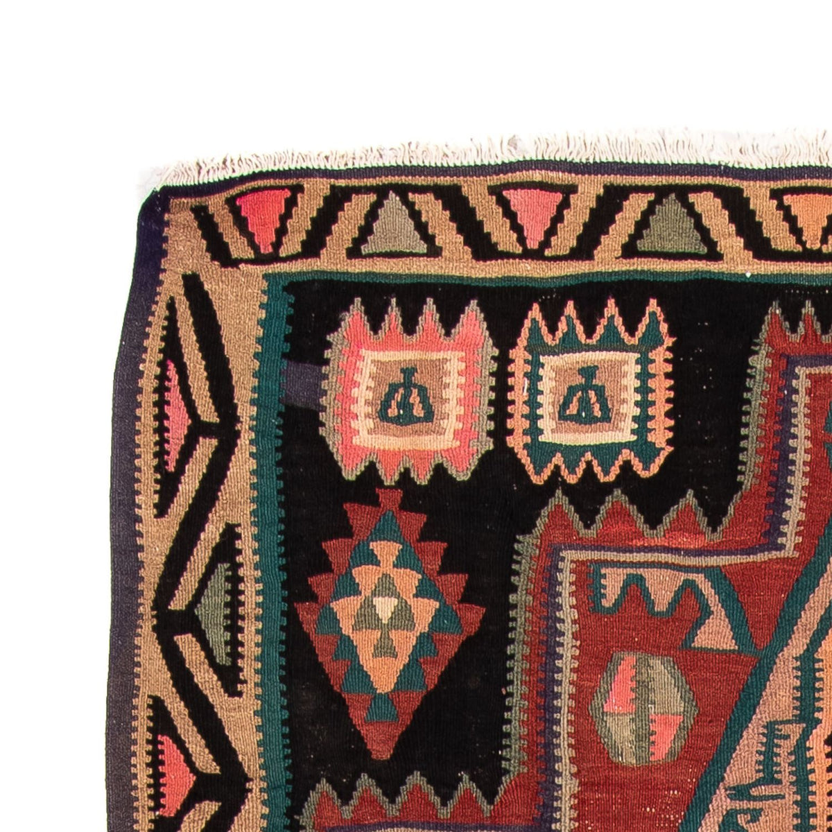 Alfombra de pasillo Alfombra Kelim - Antigua - 300 x 140 cm - multicolor