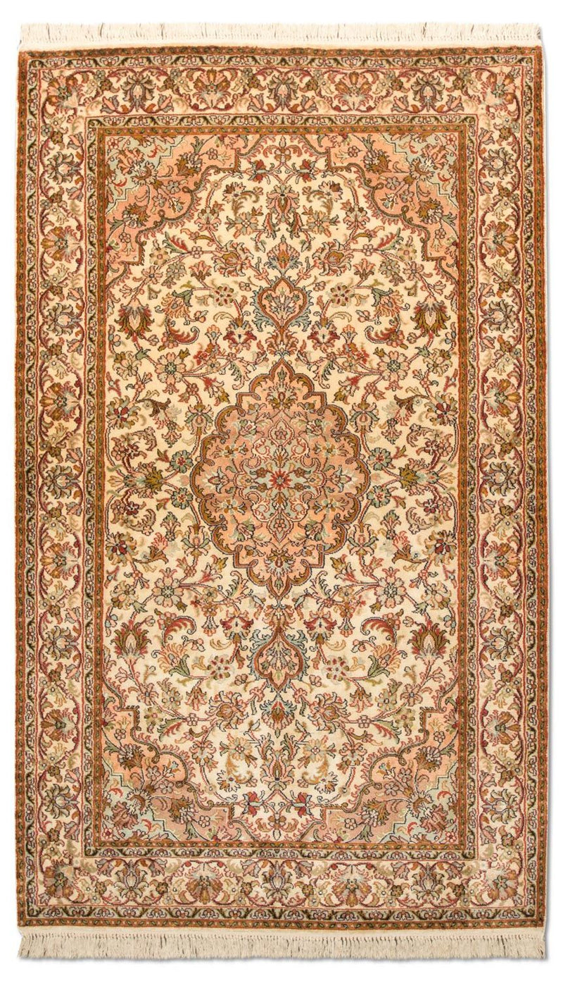 Alfombra de seda - Seda de Cachemira - 164 x 94 cm - beige