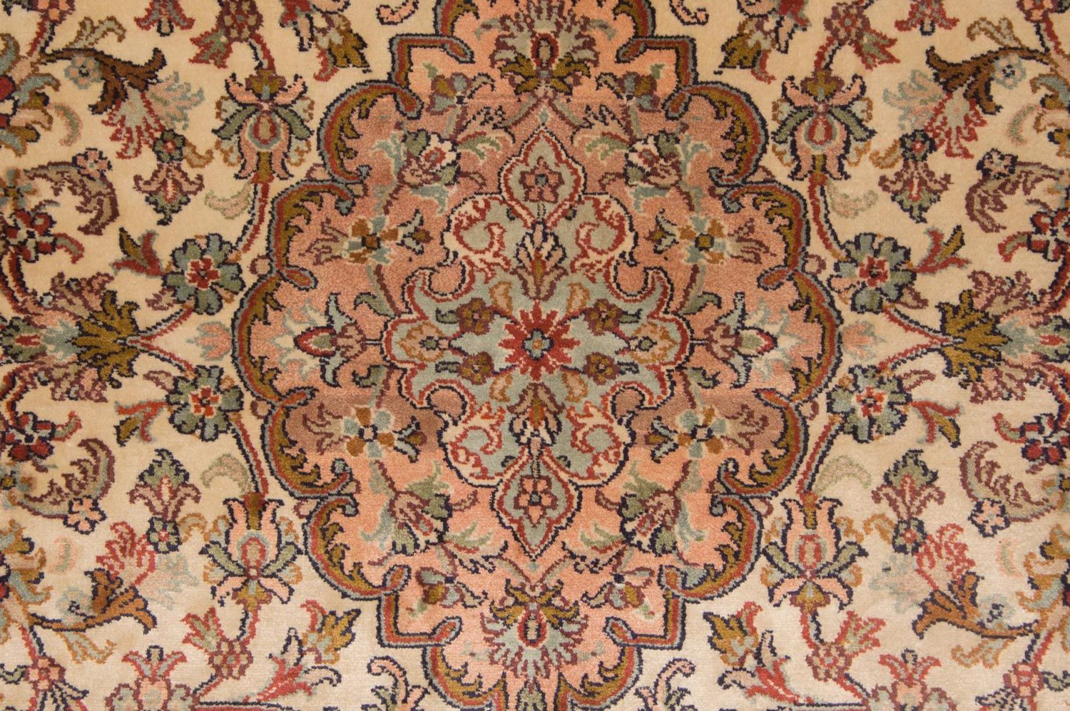 Alfombra de seda - Seda de Cachemira - 164 x 94 cm - beige