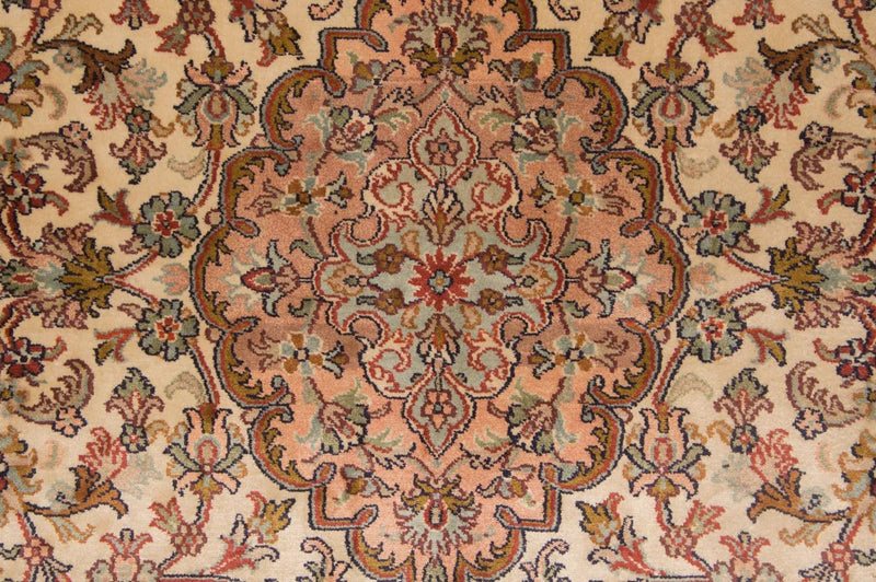 Alfombra de seda - Seda de Cachemira - 164 x 94 cm - beige