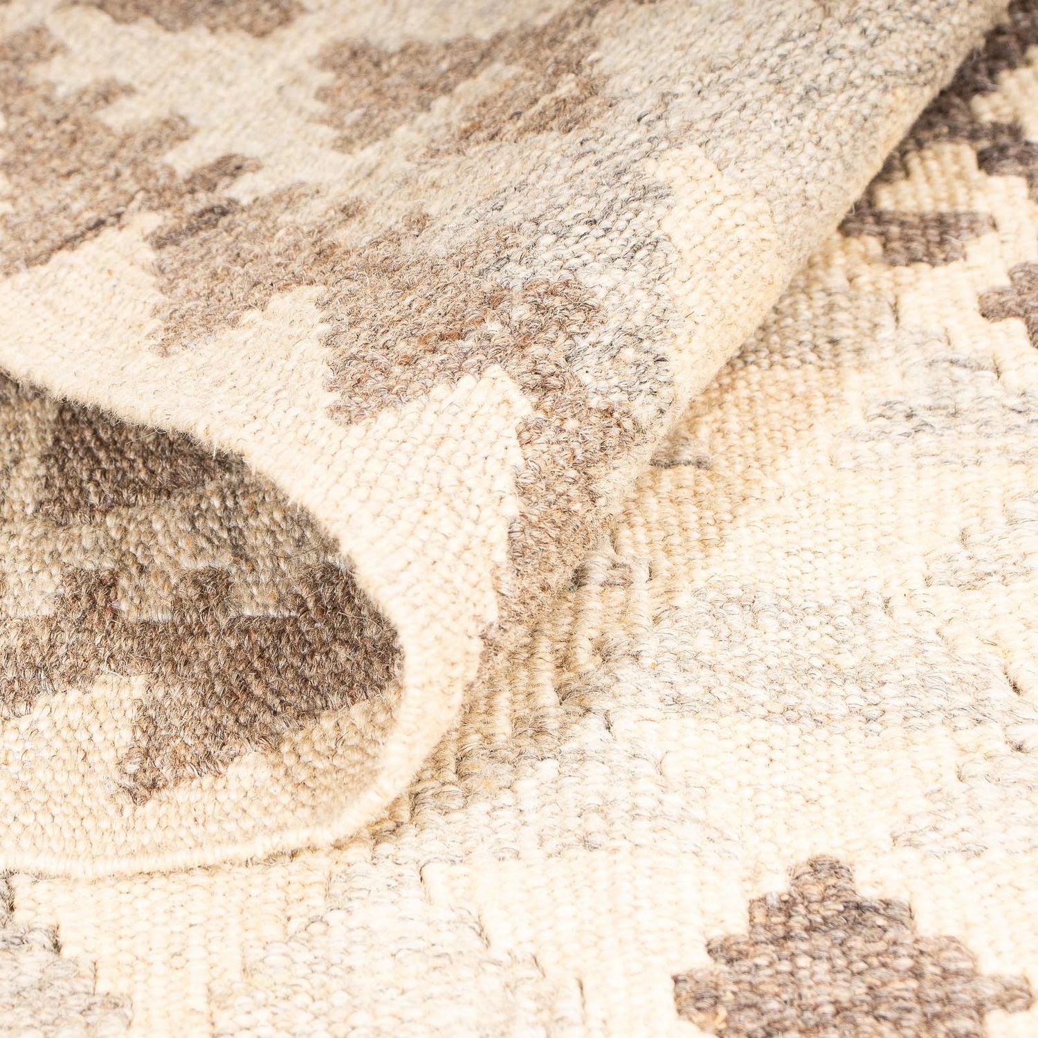 Alfombra Kelim - Splash - 190 x 130 cm - beige