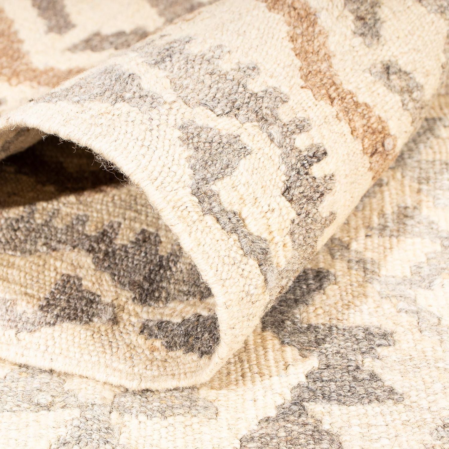 Alfombra Kelim - Splash - 203 x 121 cm - beige