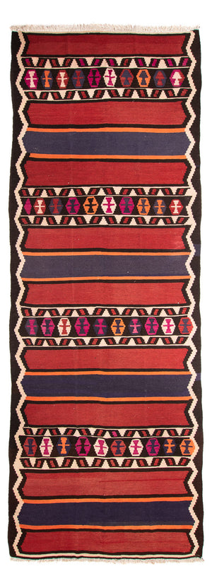 Alfombra de pasillo Alfombra Kelim - Antigua - 380 x 135 cm - multicolor