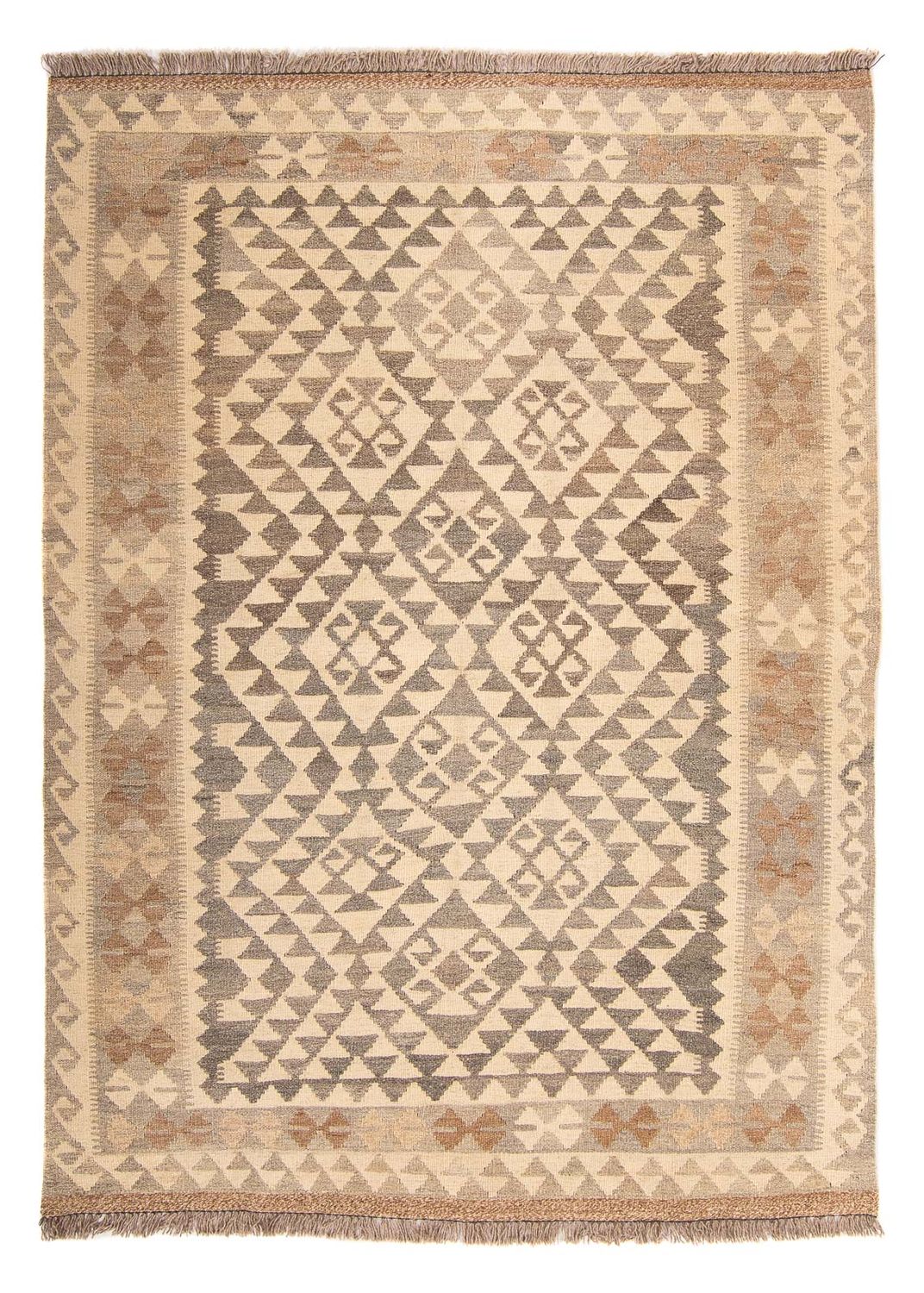 Alfombra Kelim - Splash - 174 x 127 cm - marrón claro