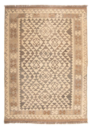 Alfombra Kelim - Splash - 174 x 127 cm - marrón claro