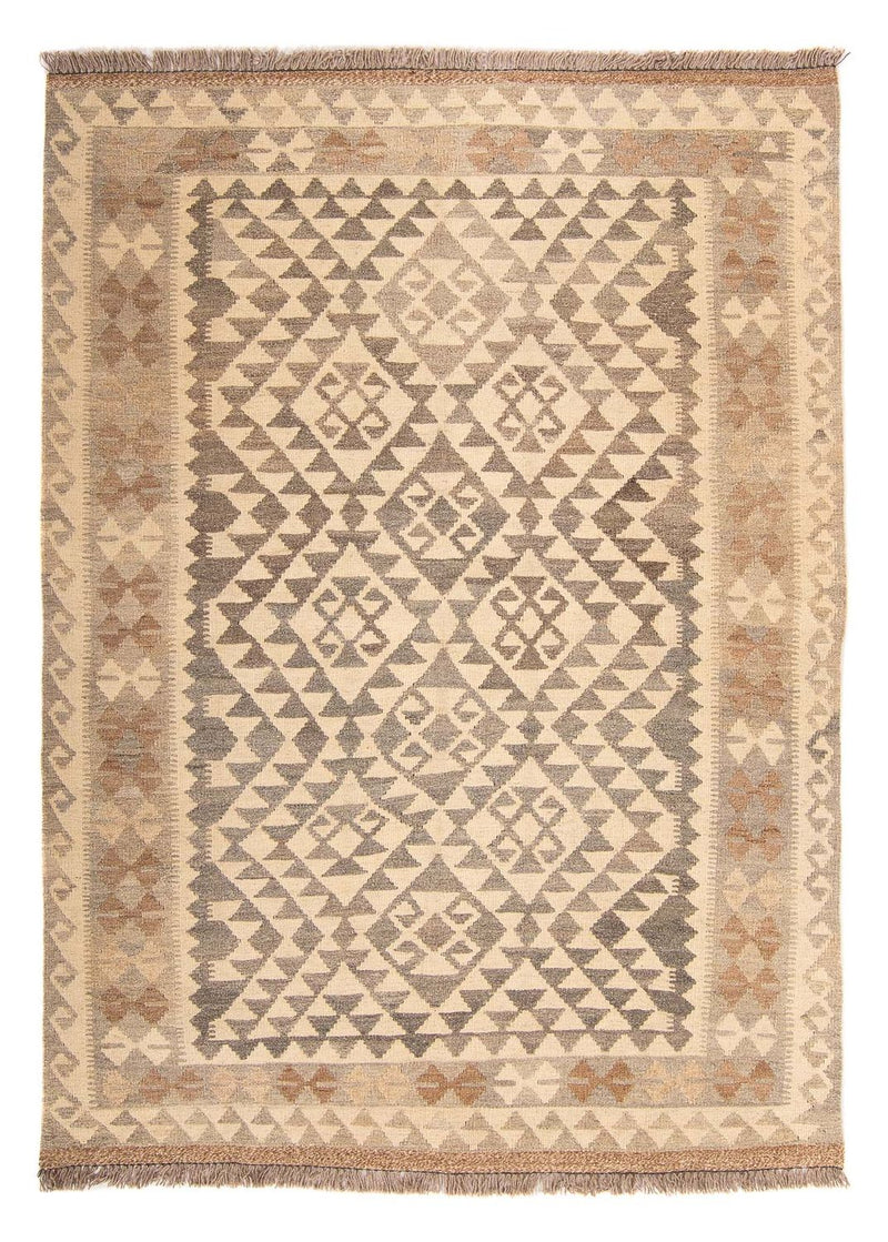 Alfombra Kelim - Splash - 174 x 127 cm - marrón claro
