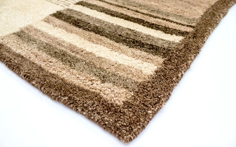 Alfombra de lana - 196 x 139 cm - beige