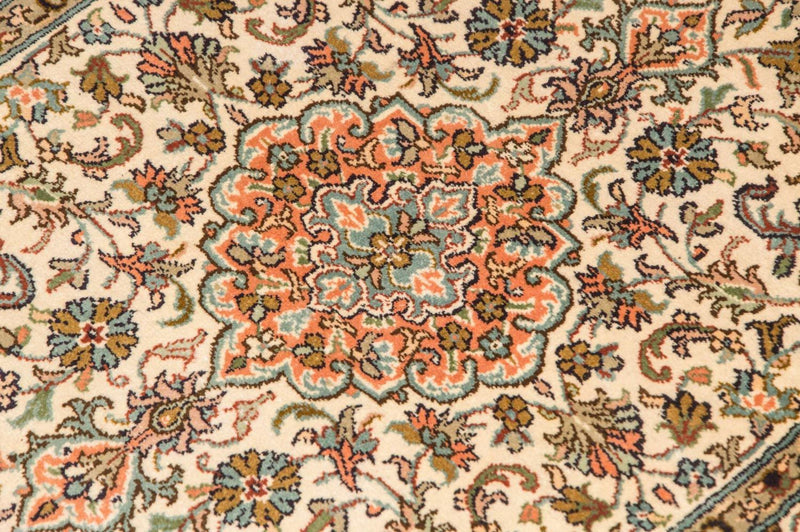 Alfombra de seda - Seda de Cachemira - 95 x 62 cm - beige