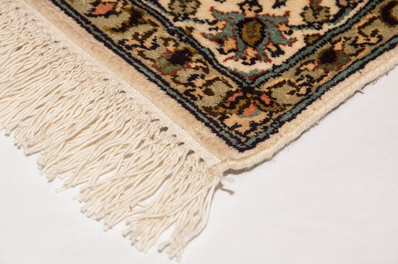 Alfombra de seda - Seda de Cachemira - 95 x 62 cm - beige