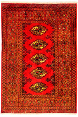 Alfombra Turkaman - 146 x 103 cm - rojo