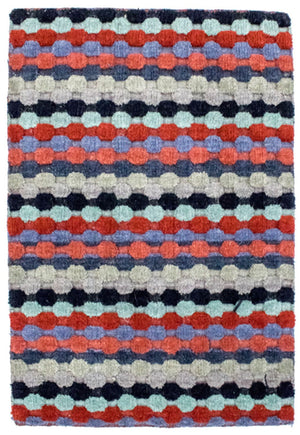 Alfombra de lana - 90 x 60 cm - multicolor