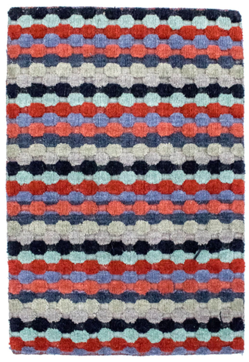 Alfombra de lana - 90 x 60 cm - multicolor