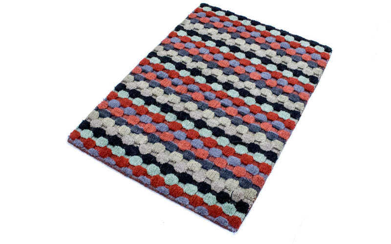 Alfombra de lana - 90 x 60 cm - multicolor