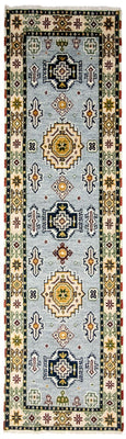 Alfombra de pasillo Alfombra oriental - 300 x 82 cm - azul claro
