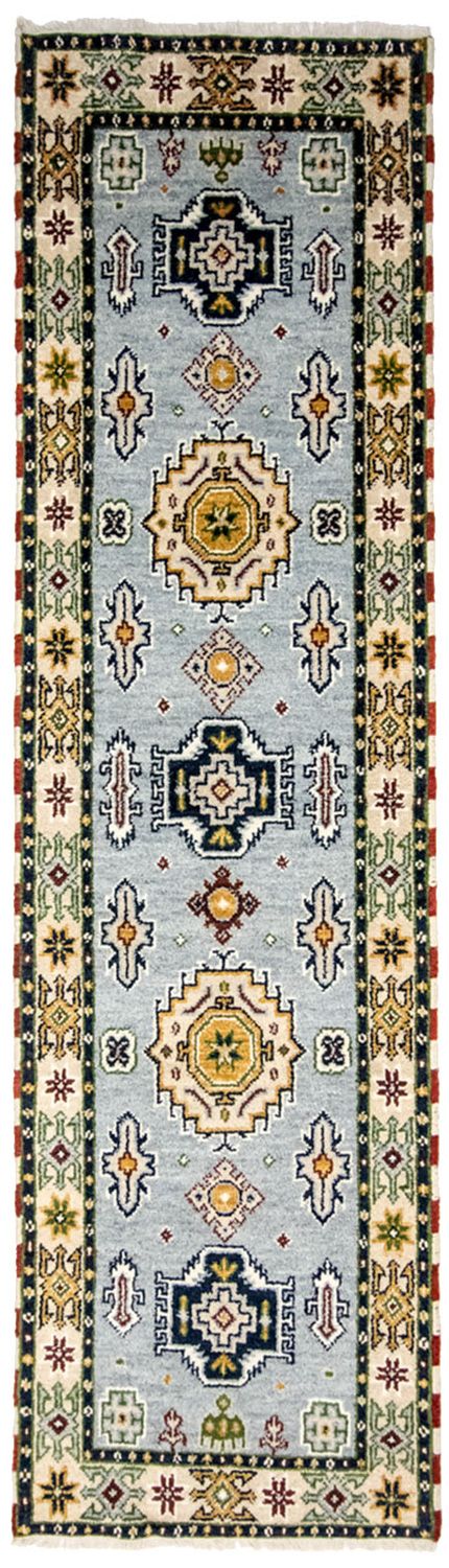Alfombra de pasillo Alfombra oriental - 300 x 82 cm - azul claro