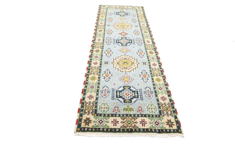 Alfombra de pasillo Alfombra oriental - 300 x 82 cm - azul claro