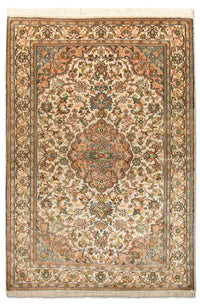 Alfombra de seda - Seda de Cachemira - 148 x 93 cm - beige