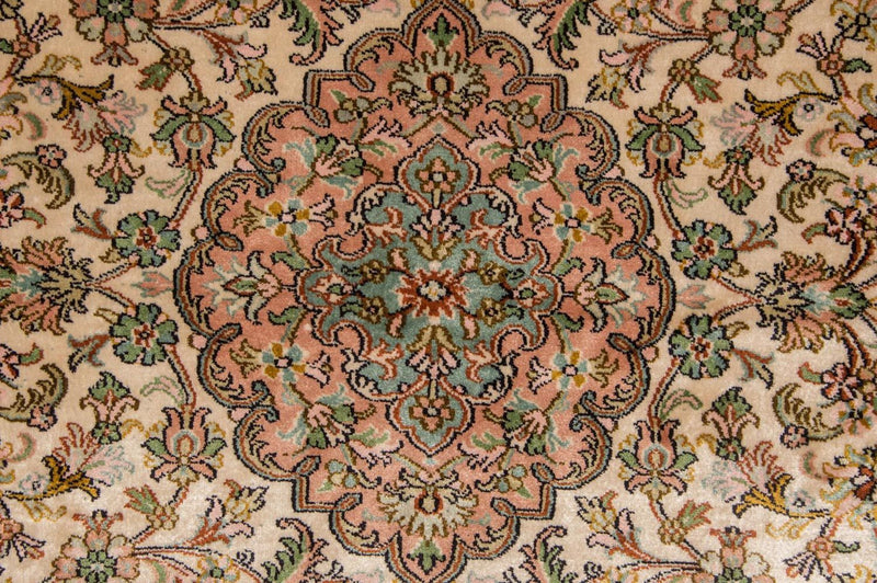 Alfombra de seda - Seda de Cachemira - 148 x 93 cm - beige