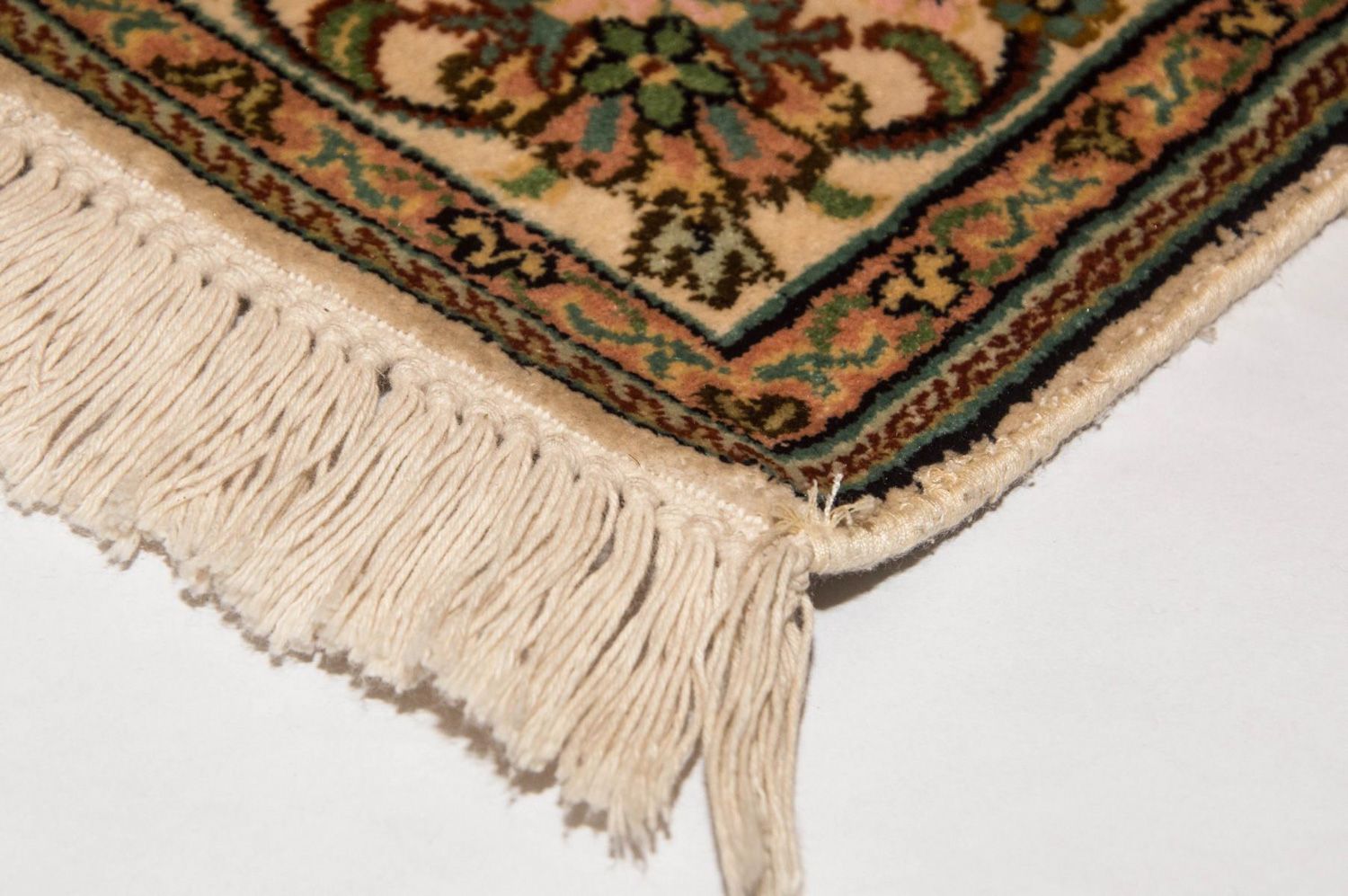Alfombra de seda - Seda de Cachemira - 148 x 93 cm - beige