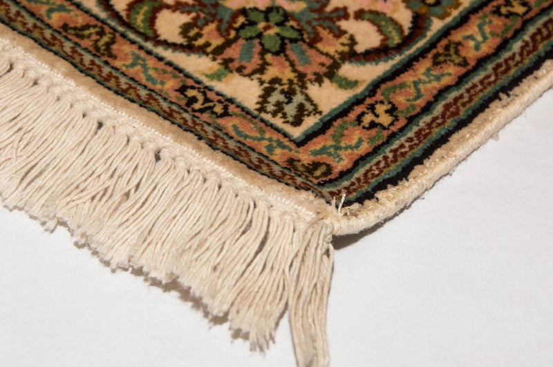 Alfombra de seda - Seda de Cachemira - 148 x 93 cm - beige