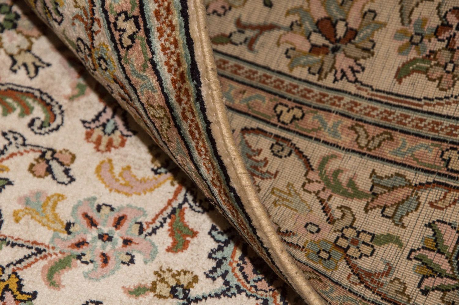 Alfombra de seda - Seda de Cachemira - 148 x 93 cm - beige