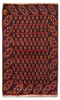 Alfombra Belutsch - 129 x 77 cm - rojo