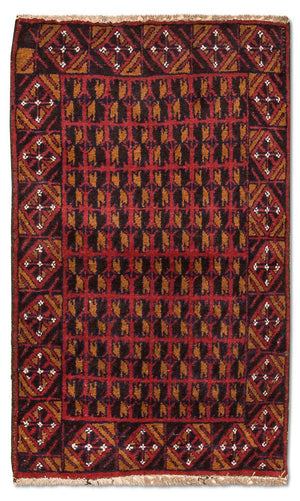 Alfombra Belutsch - 129 x 77 cm - rojo