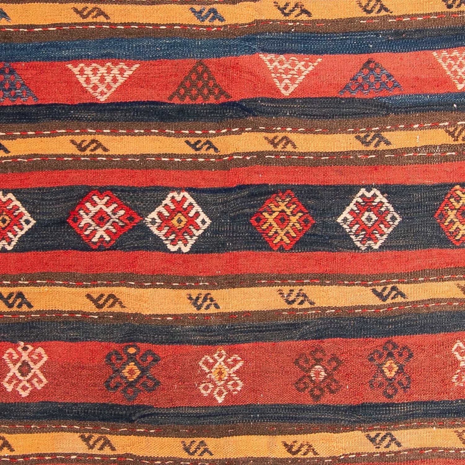 Alfombra de pasillo Alfombra Kelim - Antigua - 400 x 150 cm - multicolor