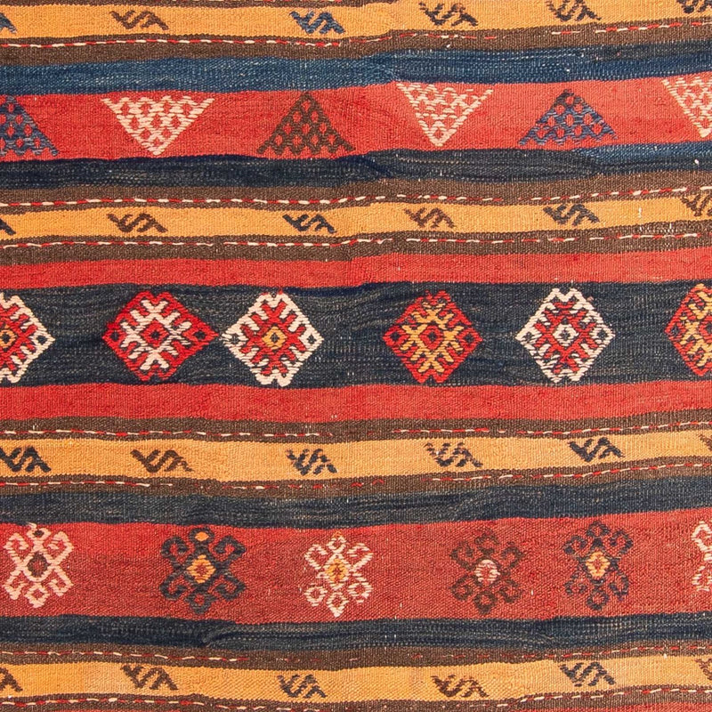 Alfombra de pasillo Alfombra Kelim - Antigua - 400 x 150 cm - multicolor