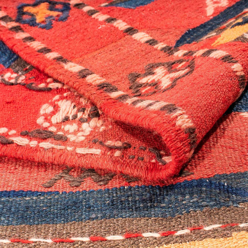 Alfombra de pasillo Alfombra Kelim - Antigua - 400 x 150 cm - multicolor