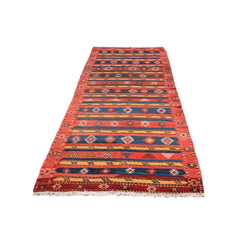 Alfombra de pasillo Alfombra Kelim - Antigua - 400 x 150 cm - multicolor