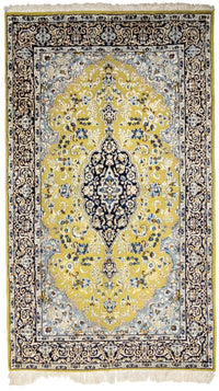Alfombra Persa - Nain - Real - 259 x 151 cm - verde claro