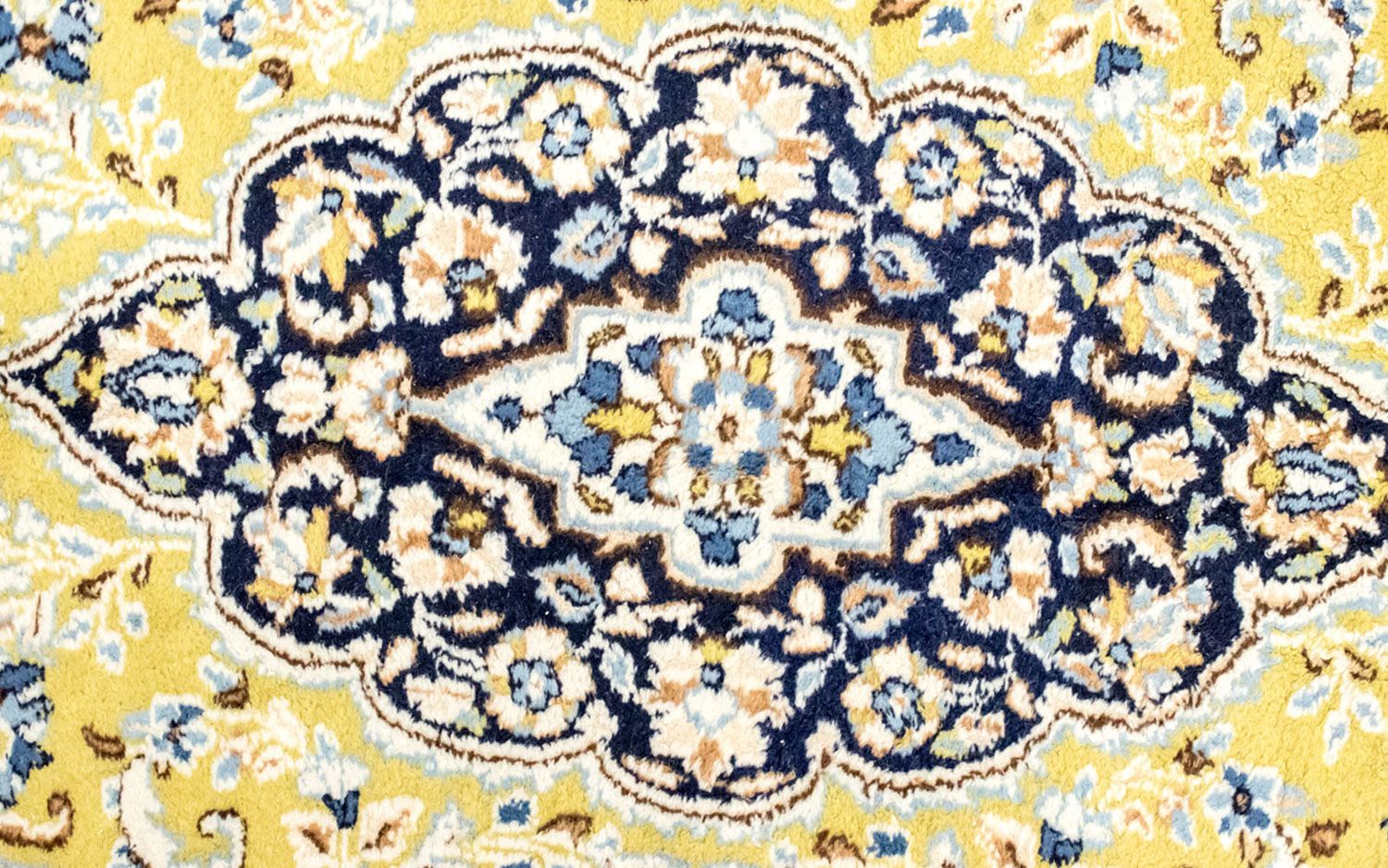 Alfombra Persa - Nain - Real - 259 x 151 cm - verde claro