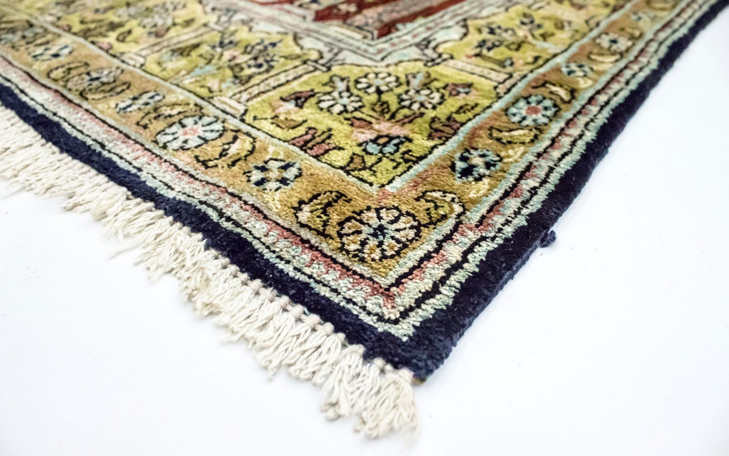 Alfombra de seda - Kayseri - 137 x 77 cm - rojo