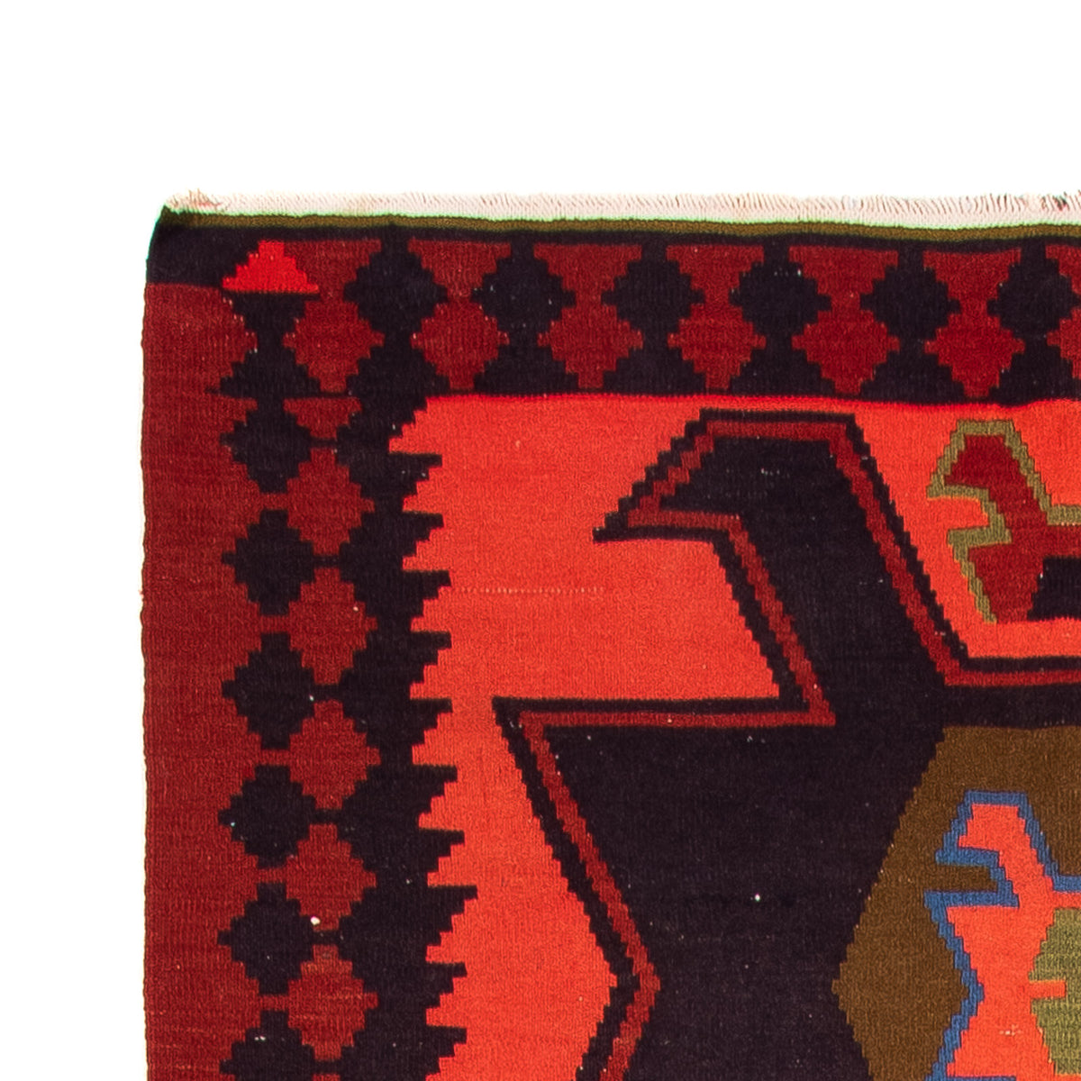 Alfombra de pasillo Alfombra Kelim - Antigua - 335 x 150 cm - multicolor