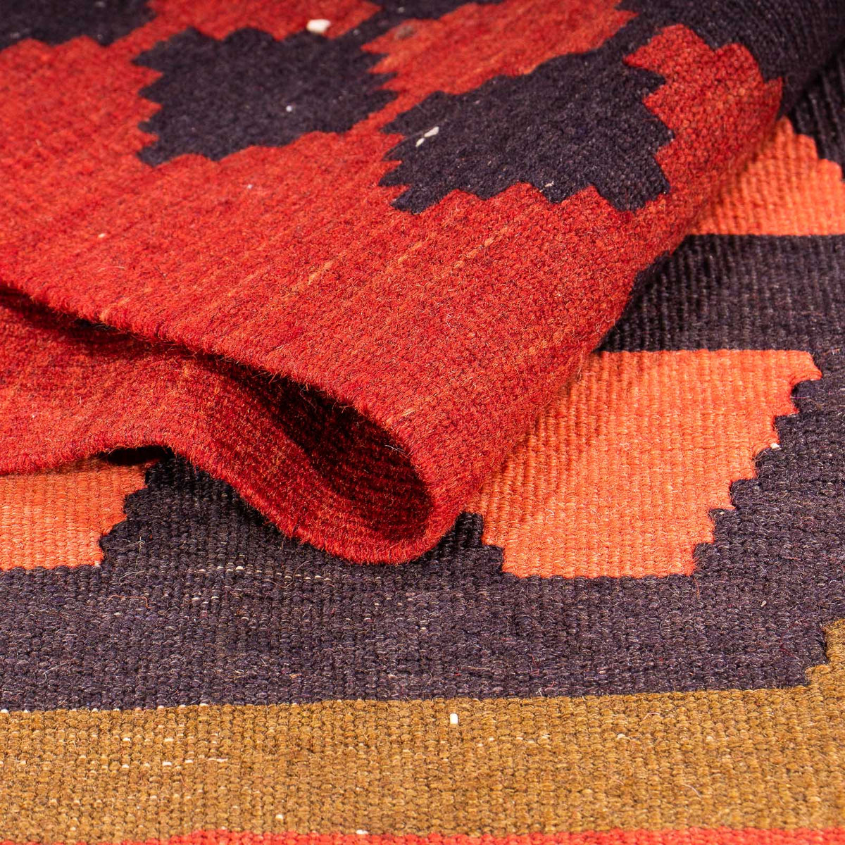 Alfombra de pasillo Alfombra Kelim - Antigua - 335 x 150 cm - multicolor