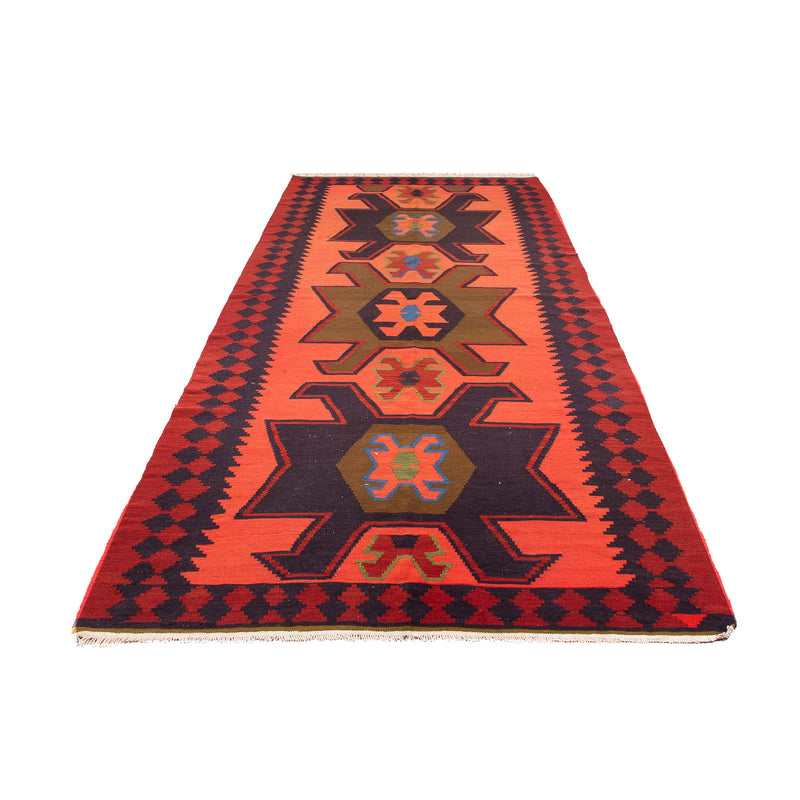 Alfombra de pasillo Alfombra Kelim - Antigua - 335 x 150 cm - multicolor