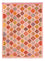 Alfombra Kelim - Splash - 204 x 148 cm - rosa