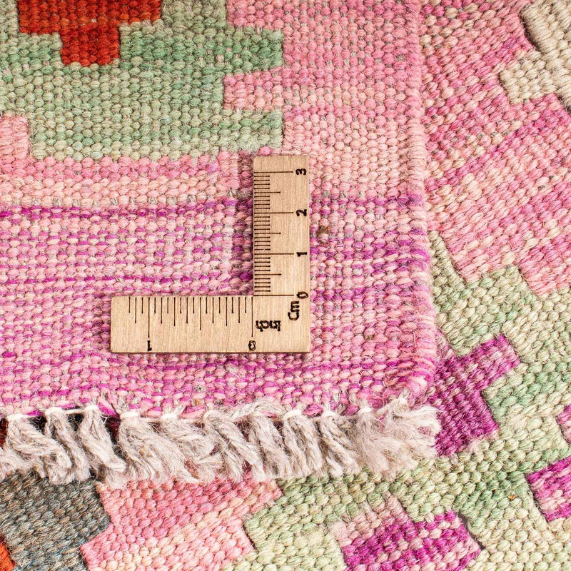 Alfombra Kelim - Splash - 204 x 148 cm - rosa